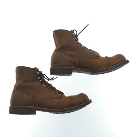  RED WING レッドウィング メンズブーツワークブーツ アイアンレンジ ビブラムソール コッパー 26.5cm 8085 ブラウン
