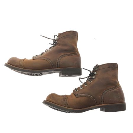  RED WING レッドウィング メンズブーツワークブーツ アイアンレンジ ビブラムソール コッパー 26.5cm 8085 ブラウン