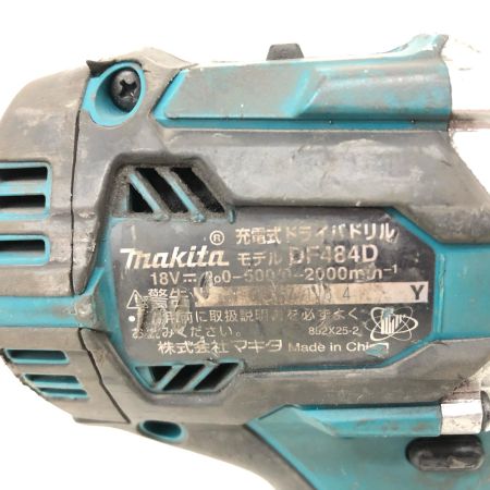  MAKITA マキタ 電動工具 コードレス式 18V 充電式ドライバドリル 充電池1個付 PSEマーク有 DF484D ブルー