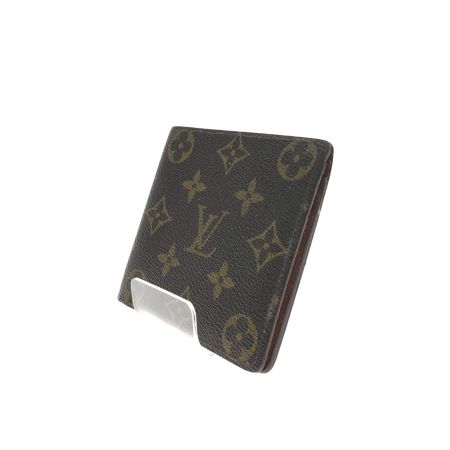  LOUIS VUITTON ルイヴィトン ユニセックス 二つ折り財布 小銭入れなし モノグラム ポルトビエ・カルトクレディ M60879 ブラウン