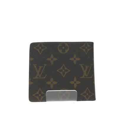  LOUIS VUITTON ルイヴィトン ユニセックス 二つ折り財布 小銭入れなし モノグラム ポルトビエ・カルトクレディ M60879 ブラウン