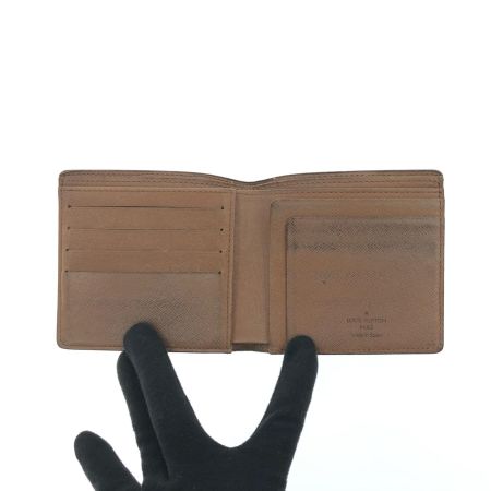 LOUIS VUITTON ルイヴィトン ユニセックス 二つ折り財布 小銭入れなし モノグラム ポルトビエ・カルトクレディ M60879 ブラウン
