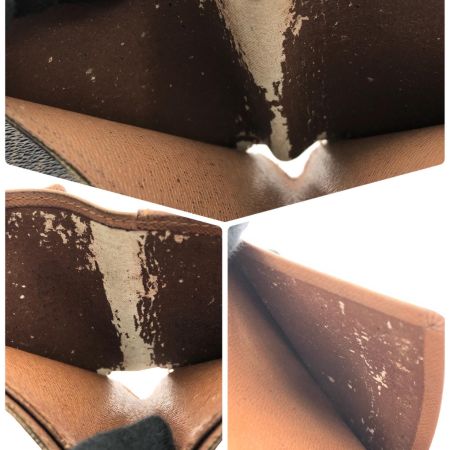  LOUIS VUITTON ルイヴィトン ユニセックス 二つ折り財布 小銭入れなし モノグラム ポルトビエ・カルトクレディ M60879 ブラウン