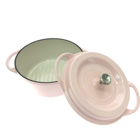  VERMICULAR バーミキュラ 両手鍋 オーブンポットラウンド 22cm＋マグネットリベット（鍋敷き）22cm セット  パールピンク