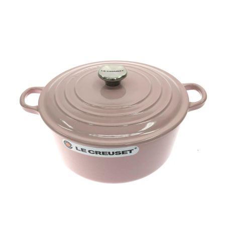  LE CREUSET ルクルーゼ ホーロー両手鍋 ココットロンド 24cm シフォンピンク