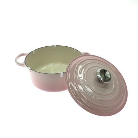  LE CREUSET ルクルーゼ ホーロー両手鍋 ココットロンド 24cm シフォンピンク