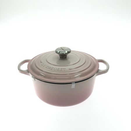  LE CREUSET ルクルーゼ ホーロー両手鍋 ココットロンド 24cm シフォンピンク