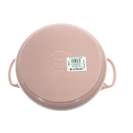  LE CREUSET ルクルーゼ ホーロー両手鍋 ココットロンド 24cm シフォンピンク