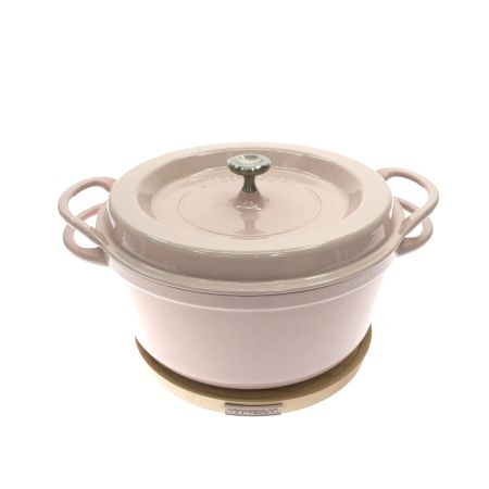  VERMICULAR バーミキュラ 両手鍋 オーブンポットラウンド 26cm＋マグネットリベット（鍋敷き）26cm セット  パールピンク