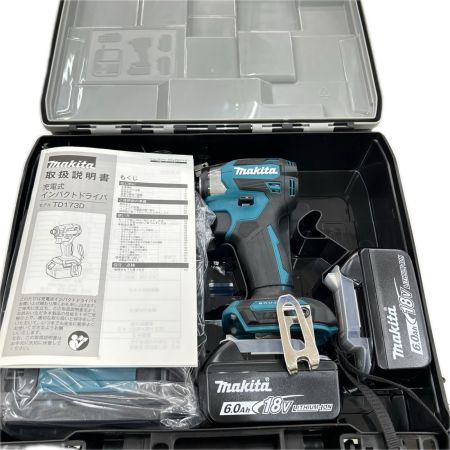 MAKITA マキタ インパクトドライバ コードレス式 18v 充電器・充電池2個・ケース付 TD173DRGX ブルー