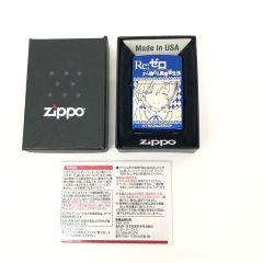  Zippo ジッポー オイルライター Re:ゼロから始める異世界生活 レム ブルー リゼロ グッズ アニメ Bランク