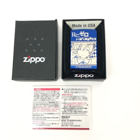  Zippo ジッポー オイルライター Re:ゼロから始める異世界生活 レム ブルー リゼロ グッズ アニメ