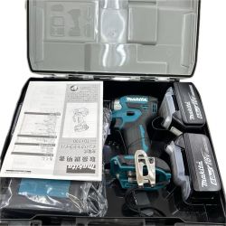 MAKITA マキタ インパクトドライバ コードレス式 18v 充電器・充電池2個・ケース付 TD173D ブルー Sランク