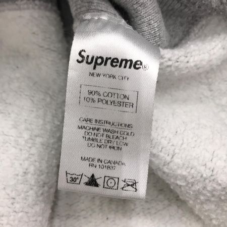  Supreme シュプリーム  パーカー Supreme グレー ブランド SIZE S 襟ヨゴレ・ポケット部分補修有 メンズ ボックスロゴ グレー