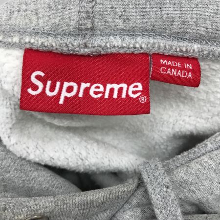  Supreme シュプリーム  パーカー Supreme グレー ブランド SIZE S 襟ヨゴレ・ポケット部分補修有 メンズ ボックスロゴ グレー