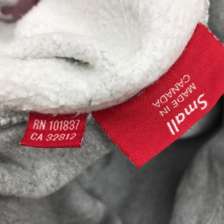 Supreme シュプリーム  パーカー Supreme グレー ブランド SIZE S 襟ヨゴレ・ポケット部分補修有 メンズ ボックスロゴ グレー