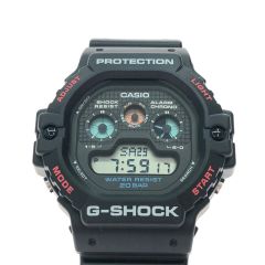 CASIO カシオ メンズ腕時計 クオーツ デジタルウォッチ G-SHOCK 復刻デザイン ロングライフバッテリー DW-5900U-1JF ブラック Aランク