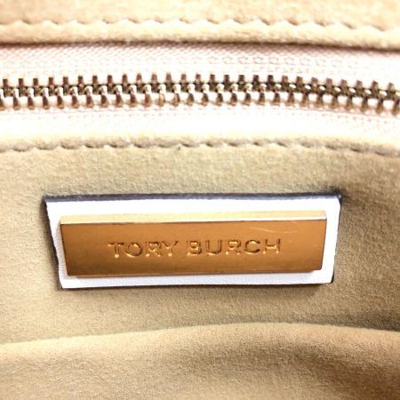  TORY BURCH トリーバーチ レディース トートバッグ Tモノグラム ジャガード スモールトート 取っ手ハガレ有 ベージュ