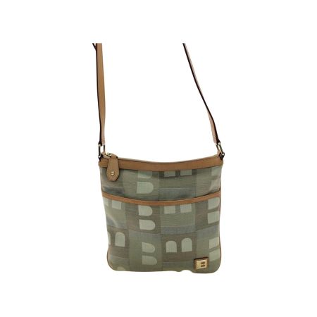  BALLY バリー レディース ショルダーバッグ サコッシュ Bロゴ キャンバス×レザー