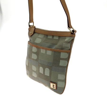  BALLY バリー レディース ショルダーバッグ サコッシュ Bロゴ キャンバス×レザー