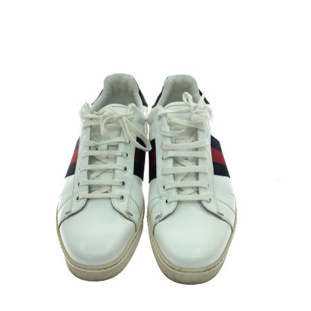  GUCCI グッチ メンズ スニーカー ACE エース SIZE 27.5cm レザー 125375 ホワイト