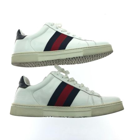  GUCCI グッチ メンズ スニーカー ACE エース SIZE 27.5cm レザー 125375 ホワイト