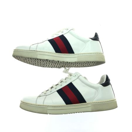  GUCCI グッチ メンズ スニーカー ACE エース SIZE 27.5cm レザー 125375 ホワイト