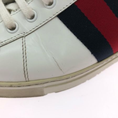  GUCCI グッチ メンズ スニーカー ACE エース SIZE 27.5cm レザー 125375 ホワイト