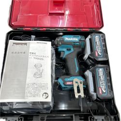 MAKITA マキタ インパクトドライバ コードレス式 40v 充電器・充電池2個・ケース付 TD002GRDX ブルー Sランク