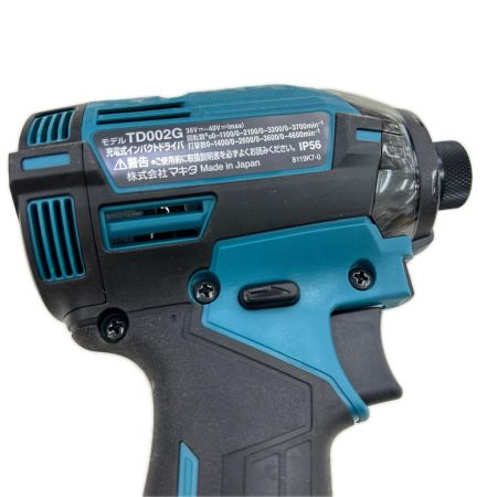 MAKITA マキタ インパクトドライバ コードレス式 40v 充電器・充電池2個・ケース付 TD002GRDX ブルー