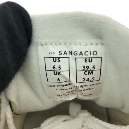  via sangacio サンガッチョ ユニセックス スニーカー 7周年記念モデル 24.5cm トリコロールカラー