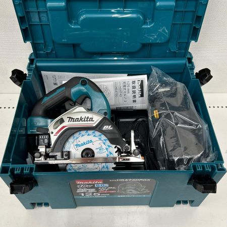  MAKITA マキタ 丸のこ コードレス式 18v 6.0Ah 充電器・充電池2個・ケース付 HS474DRGX ブルー