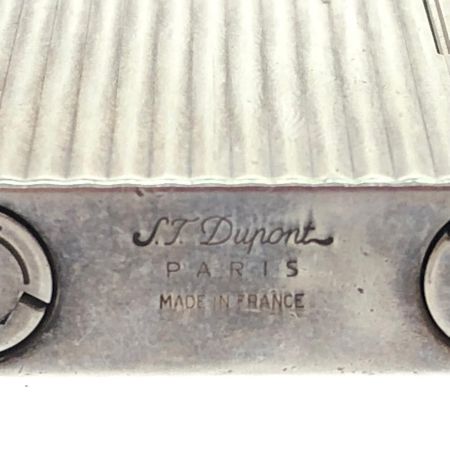 S.T.Dupont エステーデュポン ライン2 ヴァーティカルライン シルバーカラー ガスライター 着火未確認