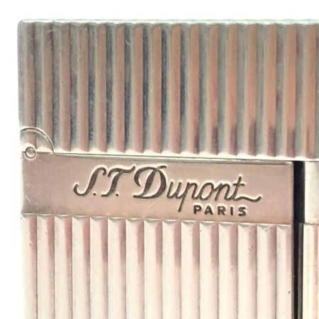 S.T.Dupont エステーデュポン ライン2 ヴァーティカルライン シルバーカラー ガスライター 着火未確認