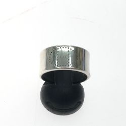 HERMES エルメス ユニセックス シルバーリング エクリプス・リュバン Eclipse Ruban パンチング Hロゴ 15号 13.7g Bランク