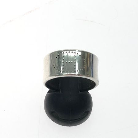 HERMES エルメス ユニセックス シルバーリング エクリプス・リュバン Eclipse Ruban パンチング Hロゴ 15号 13.7g