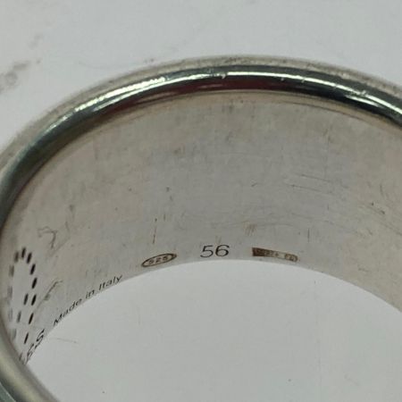 HERMES エルメス ユニセックス シルバーリング エクリプス・リュバン Eclipse Ruban パンチング Hロゴ 15号 13.7g