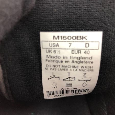  NEW BALANCE ニュー・バランス メンズスニーカー オールレザー UK製 25cm M1500BK ブラック/グレー