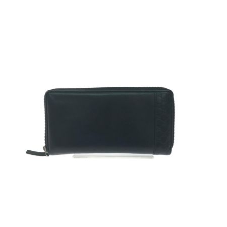  GUCCI グッチ メンズ 長財布 ラウンドファスナー レザー ミストラル マイクログッチシマ 307993 ブラック