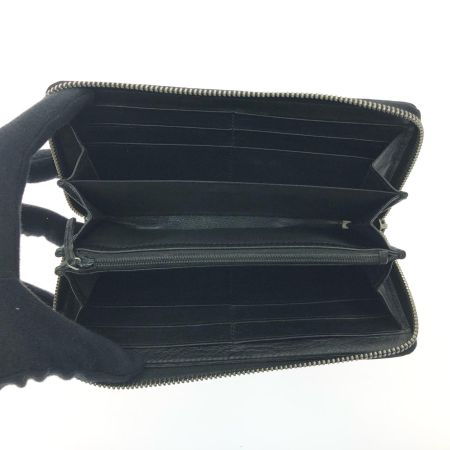  GUCCI グッチ メンズ 長財布 ラウンドファスナー レザー ミストラル マイクログッチシマ 307993 ブラック