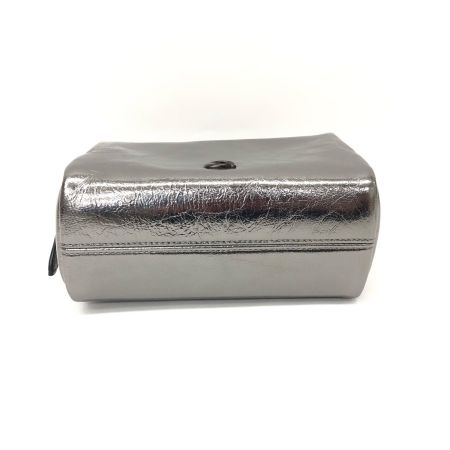  COACH コーチ コスメポーチ 化粧ポーチ アンスラサイト CX246 メタリックグレー