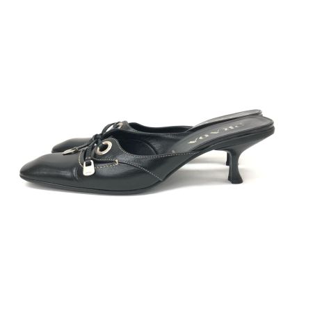  PRADA プラダ レディース サンダル ローファー ミュール Size 38 25㎝  ブラック
