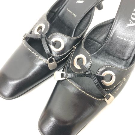  PRADA プラダ レディース サンダル ローファー ミュール Size 38 25㎝  ブラック