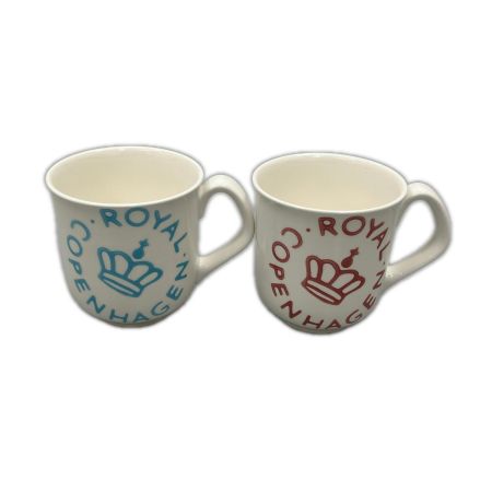  ROYAL COPENHAGEN ロイヤル・コペンハーゲン マグカップセット2個 ロゴプレート2枚