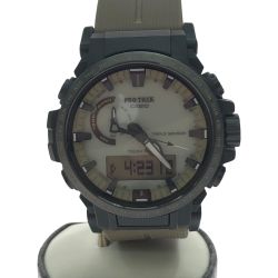 ▼▼ CASIO カシオ メンズ腕時計 デジアナウォッチ 電波ソーラー PRO TREK プロトレック Climber Line PRW-61LD-5JF Aランク