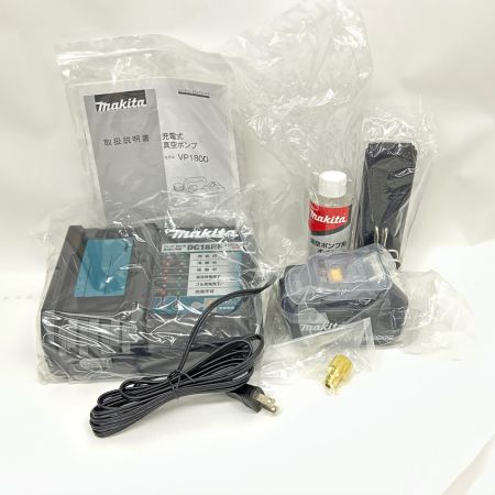  MAKITA マキタ 真空ポンプ 18v 6.0Ah 充電器・充電池1個・ケース付 VP180D ブルー