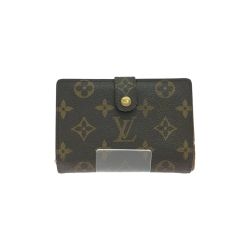 ▼▼ LOUIS VUITTON ルイヴィトン レディース 二つ折り財布 がま口 モノグラム ポルトモネ・ピエ・ヴィエノワ  M61663 ブラウン Cランク