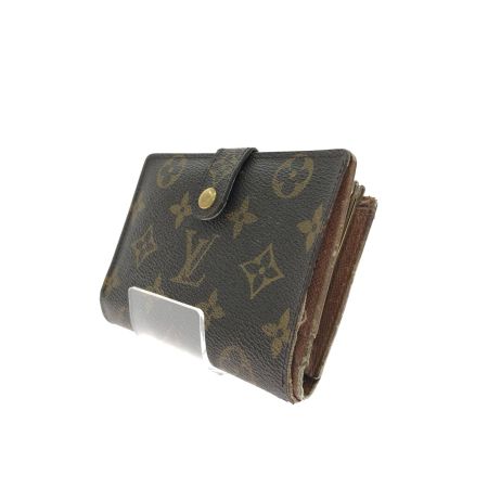  LOUIS VUITTON ルイヴィトン レディース 二つ折り財布 がま口 モノグラム ポルトモネ・ピエ・ヴィエノワ  M61663 ブラウン
