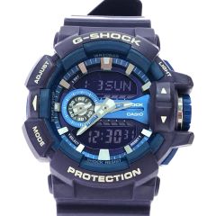  CASIO カシオ メンズ腕時計 クオーツ デジアナウォッチ G-SHOCK ビッグフェイス  GA-400A パープル Bランク