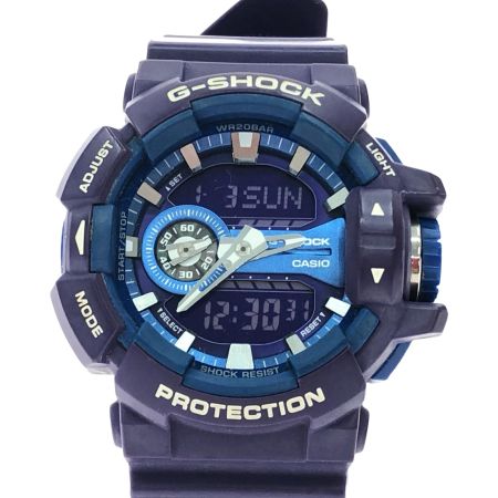  CASIO カシオ メンズ腕時計 クオーツ デジアナウォッチ G-SHOCK ビッグフェイス  GA-400A パープル